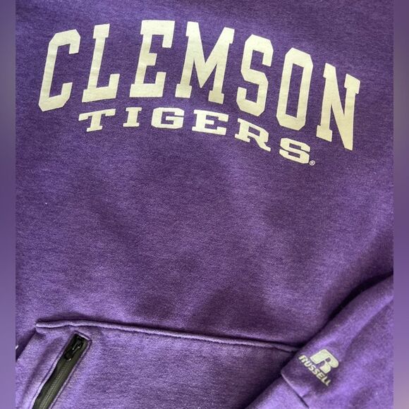 Clemson Tigers Purple Crewneck Sweatshirt by Russell Athletic, Size M - Picture 12 of 13